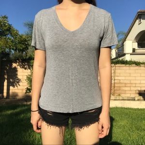 Brandy Melville Plain Grey Top